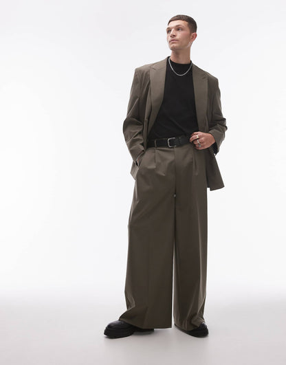Wide Leg High Waist Trousers