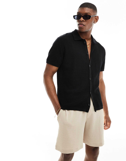 Button Through Knitted Shirt