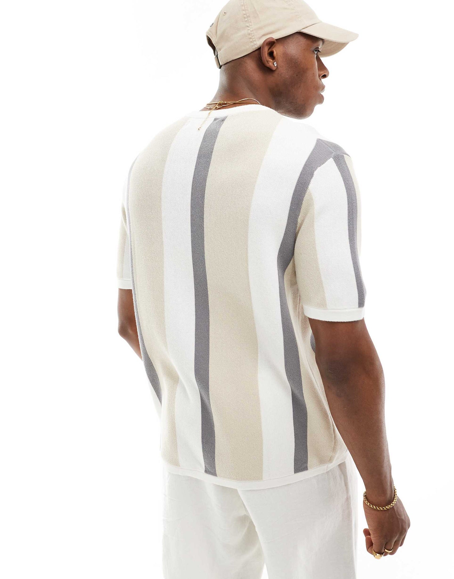 Knitted Stripe T-Shirt