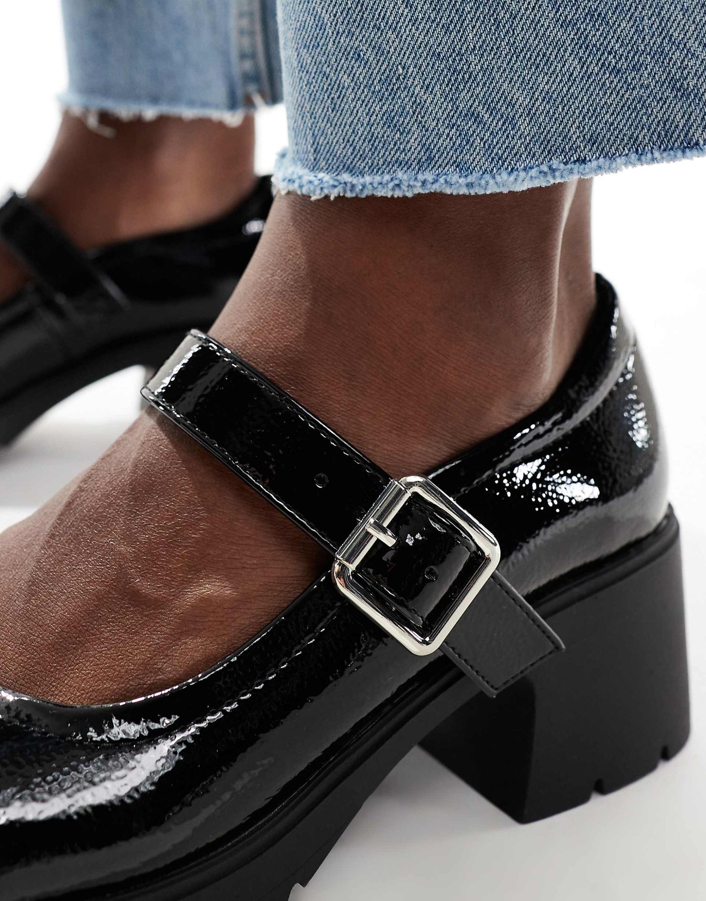 Saxton Chunky Mary Jane Heeled Shoes