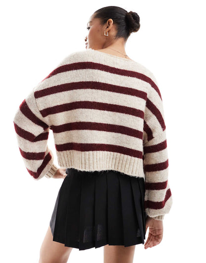 Wide Neck Stripe Jumper