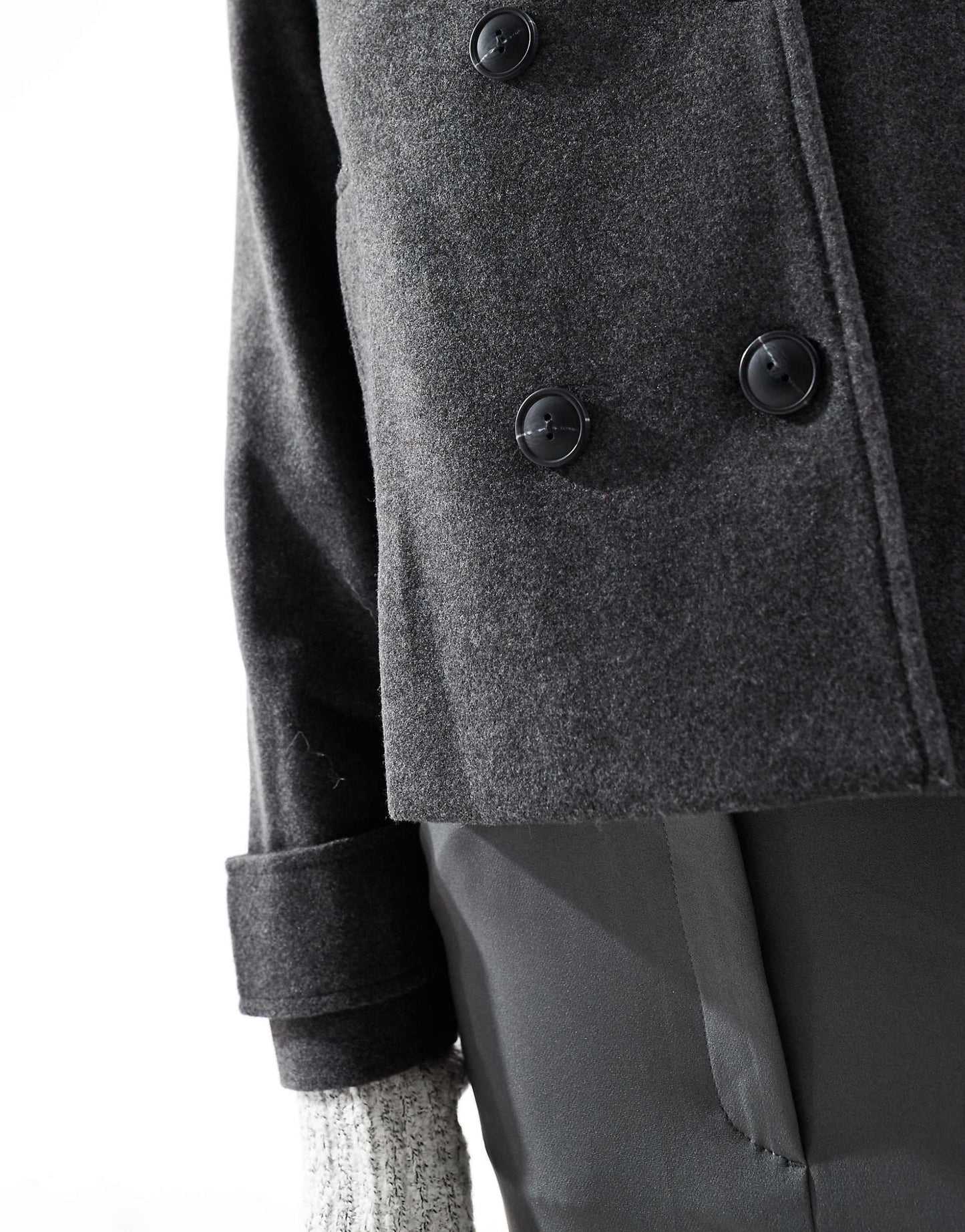 Wool Look Short Jacket