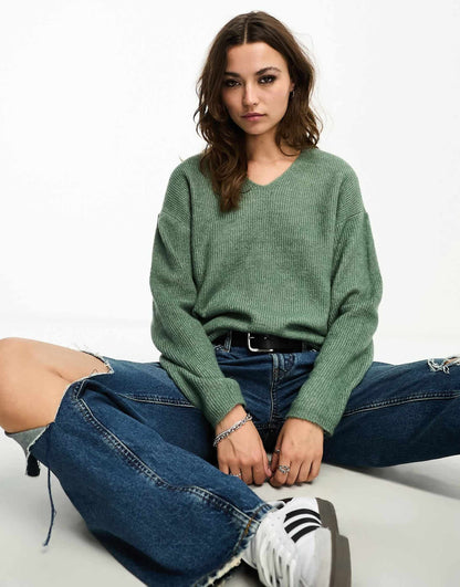 V Neck Slouchy Jumper