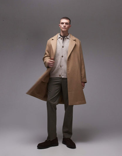 Realxed Fit Single Breasted Overcoat