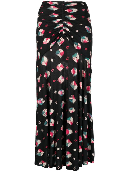 Nadira Nocturne-Print Maxi Skirt