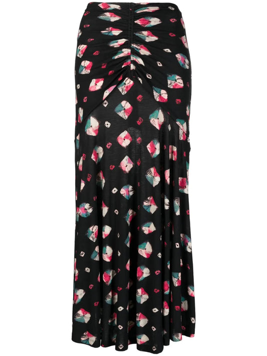 Nadira Nocturne-Print Maxi Skirt