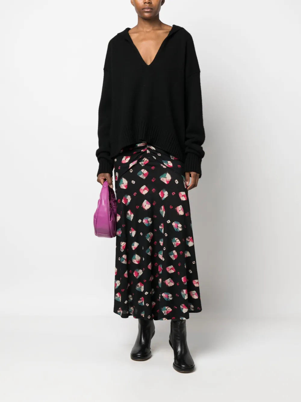 Nadira Nocturne-Print Maxi Skirt