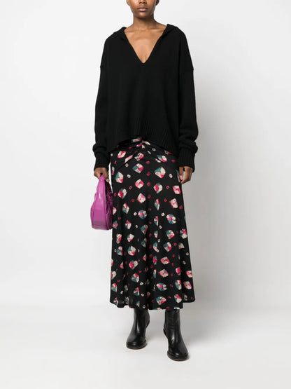 Nadira Nocturne-Print Maxi Skirt