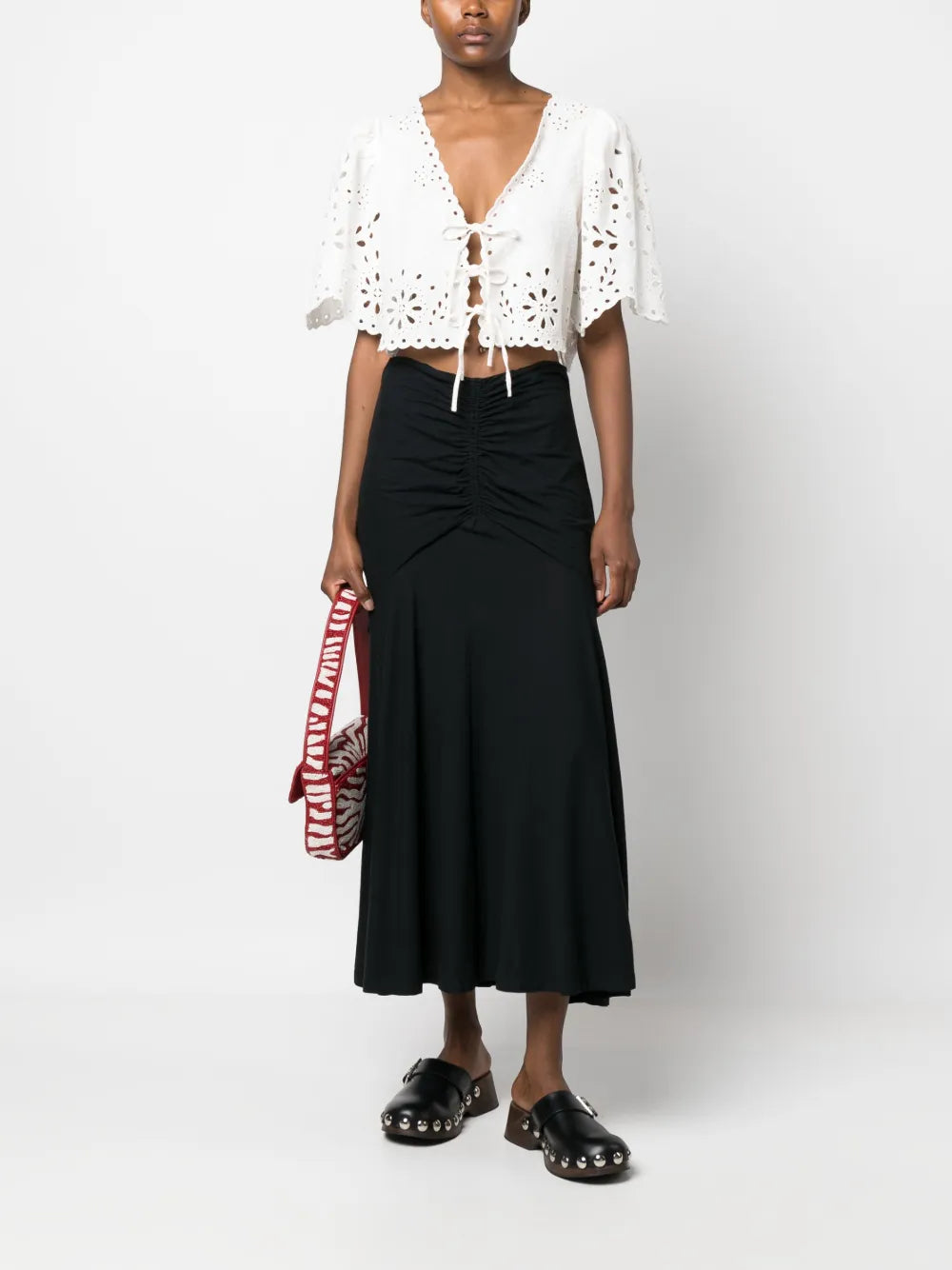 Nadira Ruched Maxi Skirt