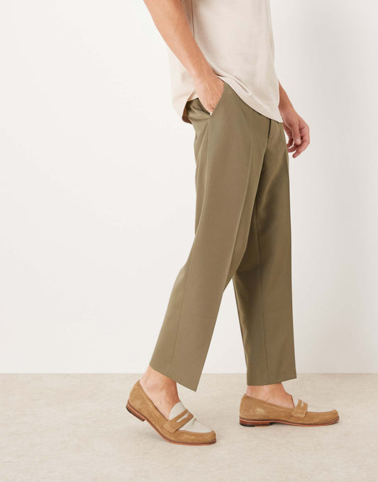 Smart Straight Leg Cropped Trousers