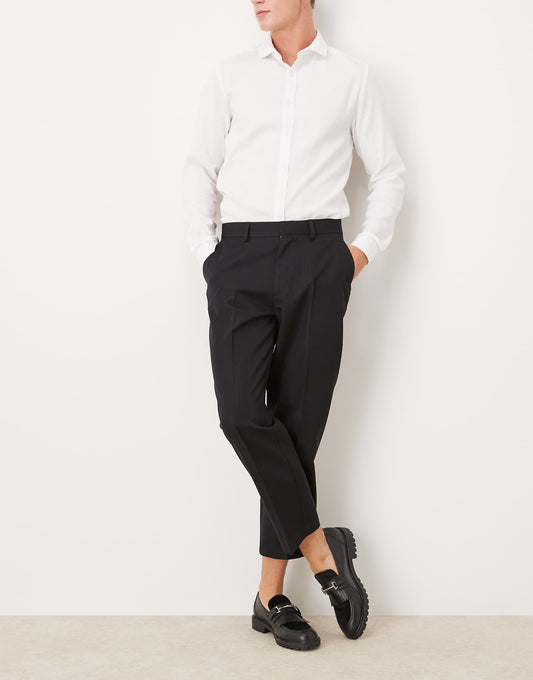 Smart Straight Leg Cropped Trousers