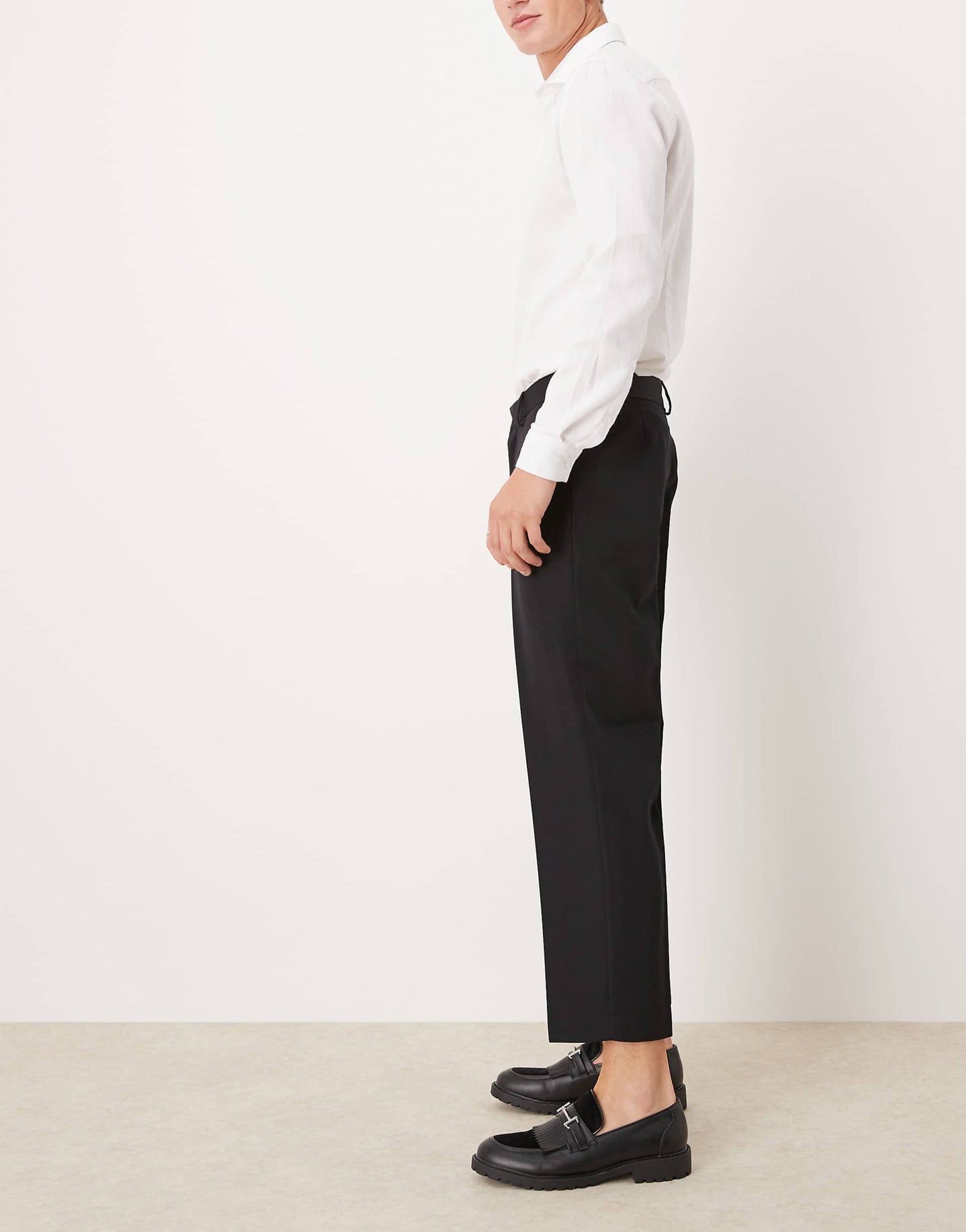 Smart Straight Leg Cropped Trousers