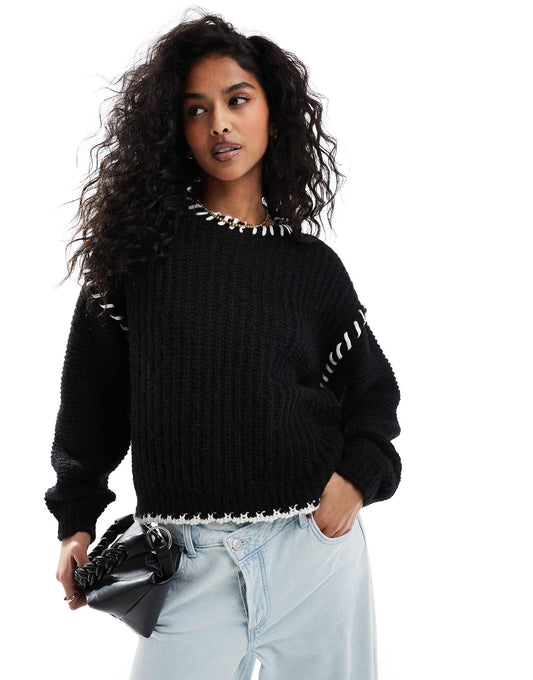 Contrast Stitch Jumper