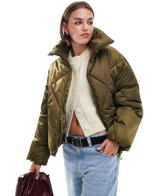 Quilted Satin Jacket