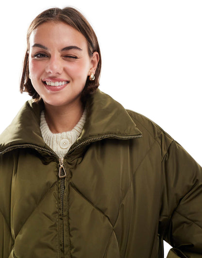 Quilted Satin Jacket