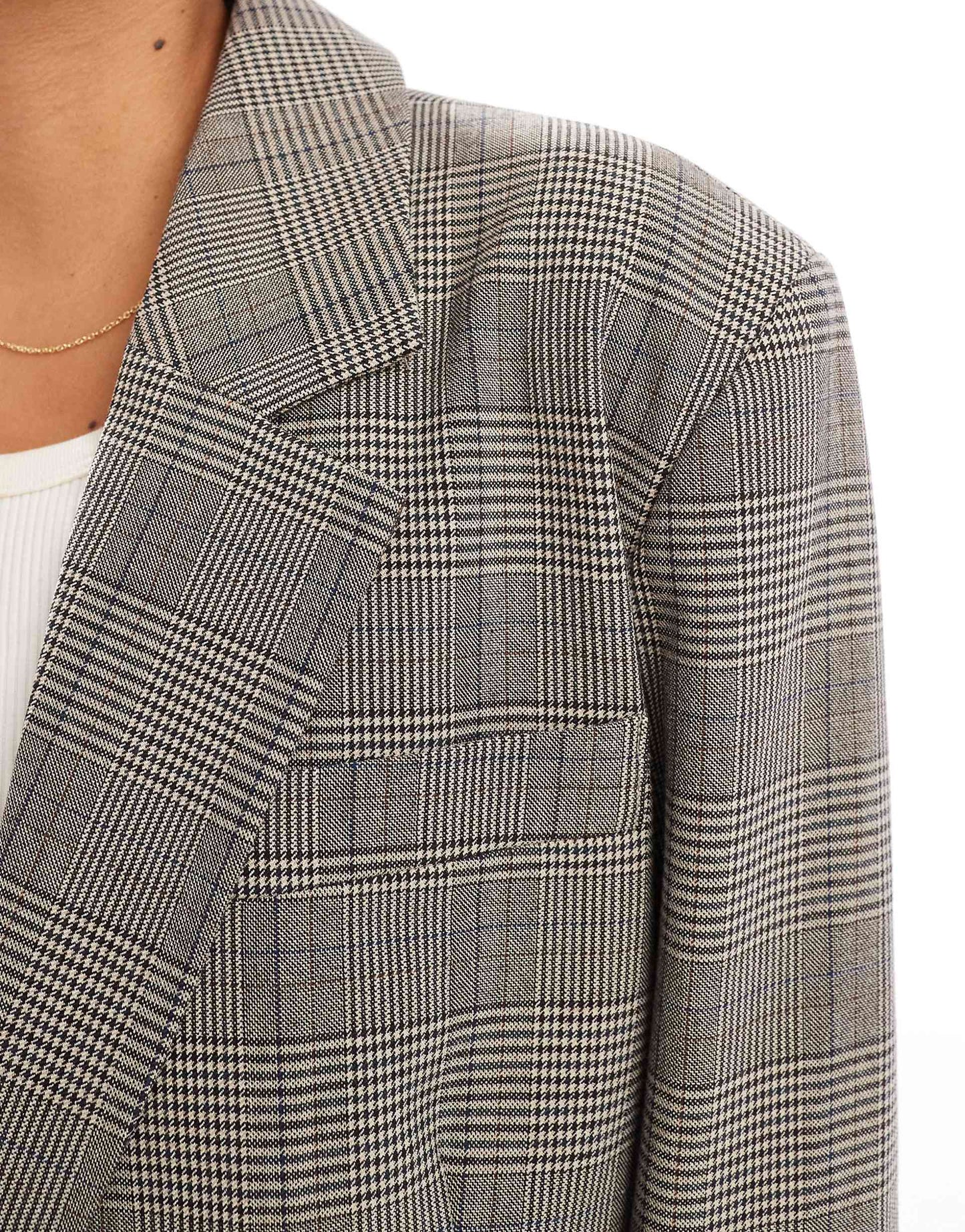 Oversized Check Blazer