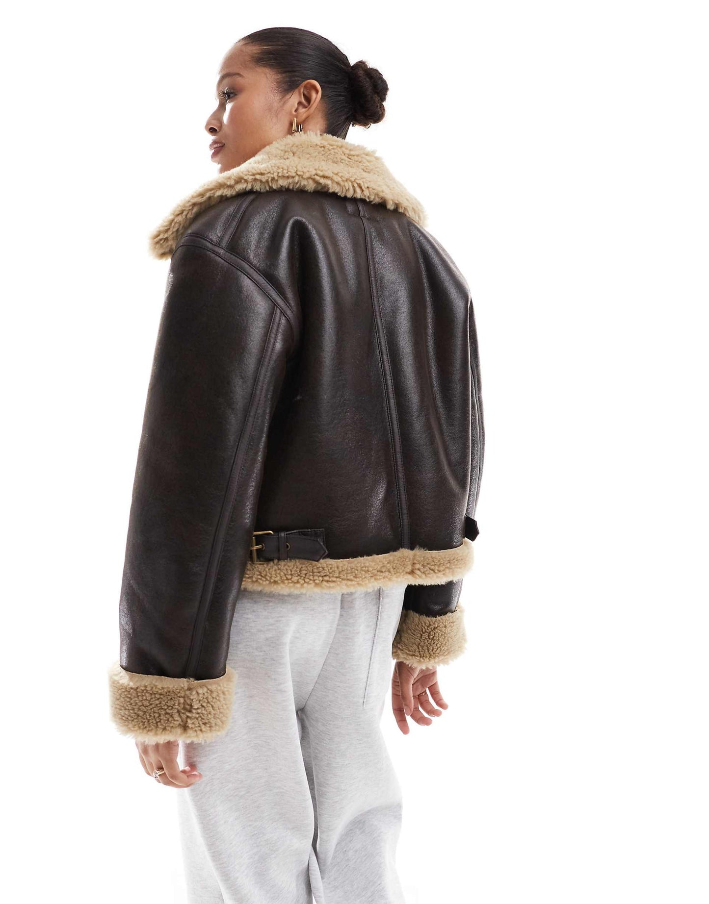 Faux Fur Aviator Jacket