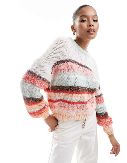 Multi Stripe Knitted Jumper