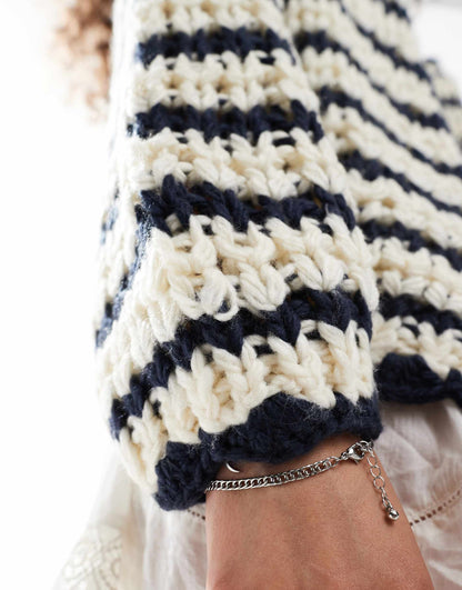 Chunky Knit Open Cardigan