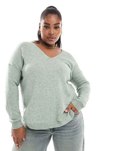 Curve V-Neck Jumper