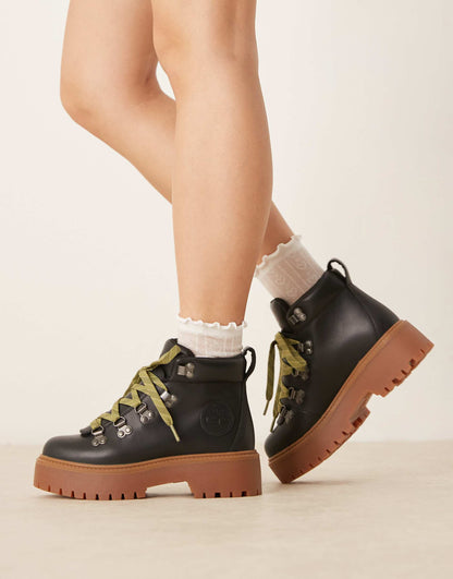 Stone Street Lace Up Elevated Mid Boots