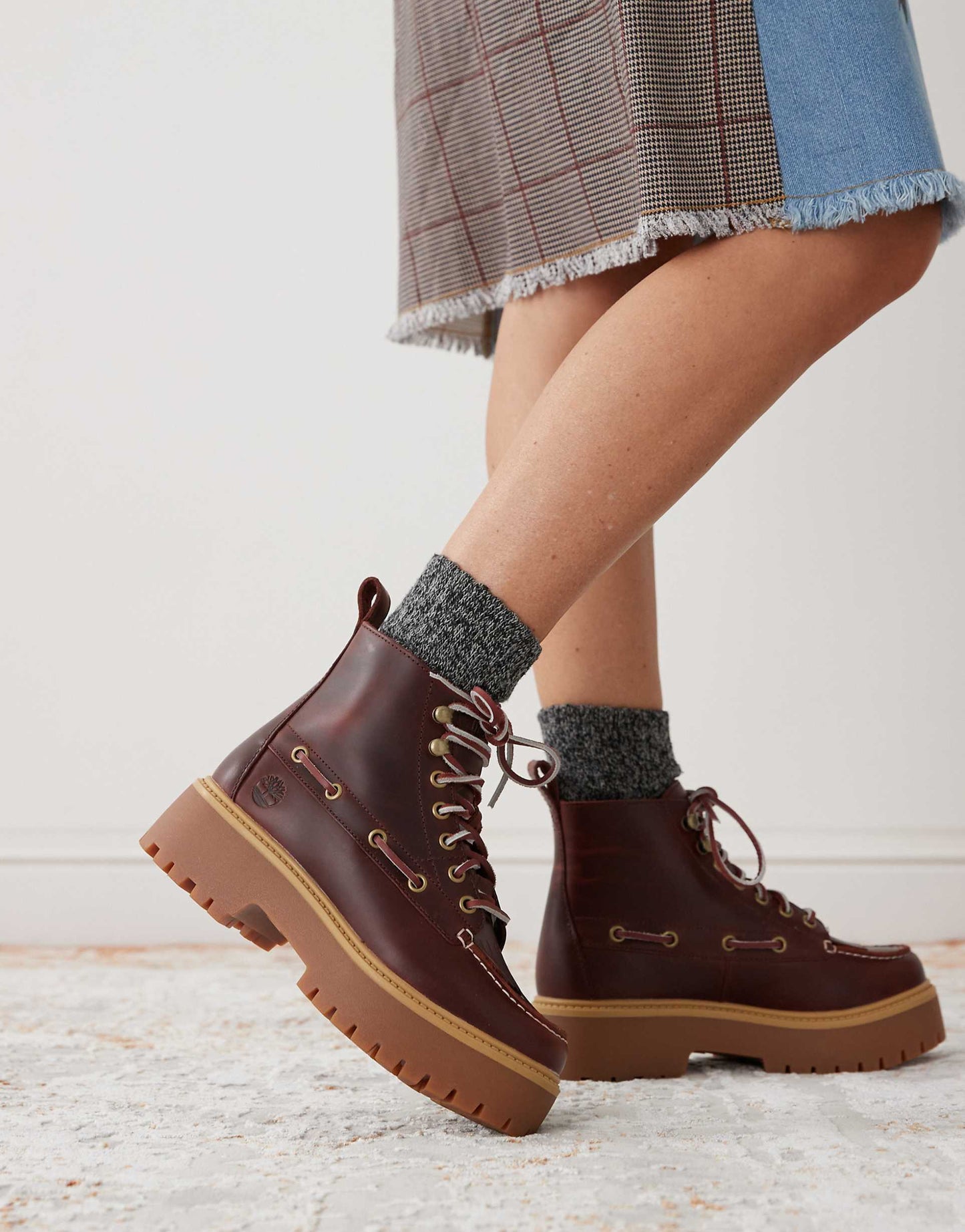 Stone Street Lace Up 7 Eye Elevated Boots