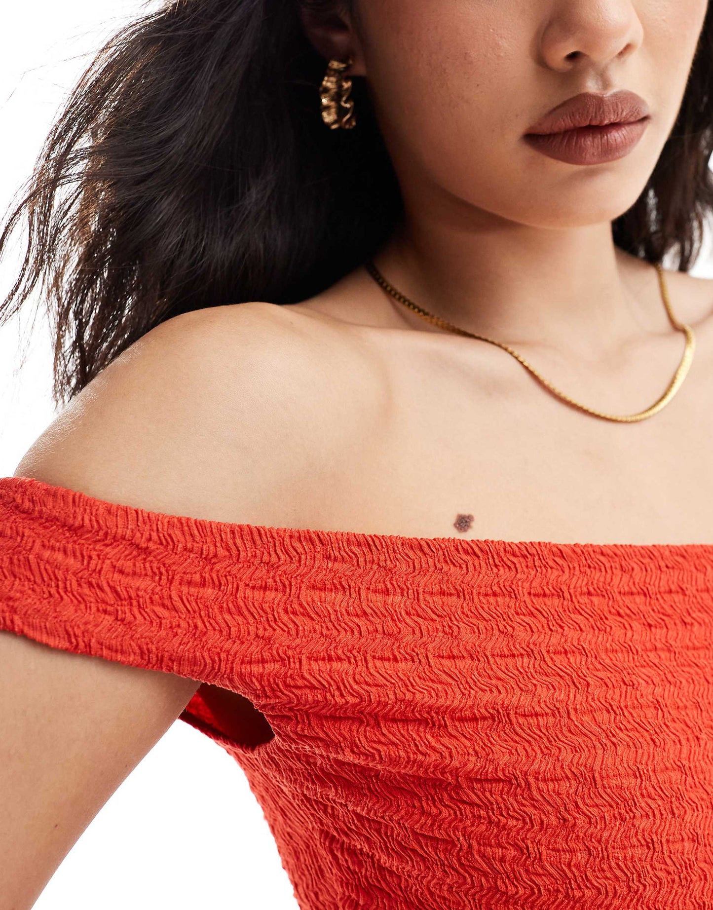 Bardot Crinkle Bodysuit