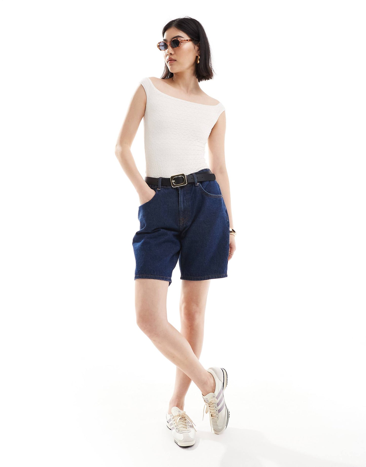 Bardot Crinkle Bodysuit