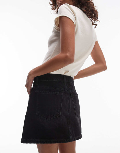 Denim Mini Pelmet Skirt