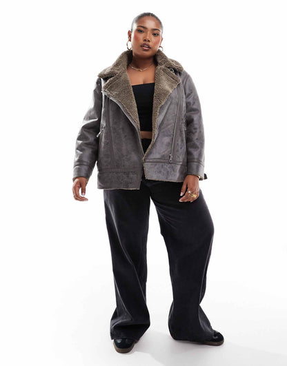 Curve Borg Aviator Jacket