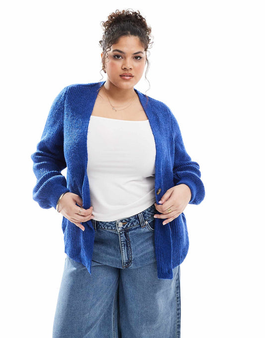 Curve Button Through Cardigan