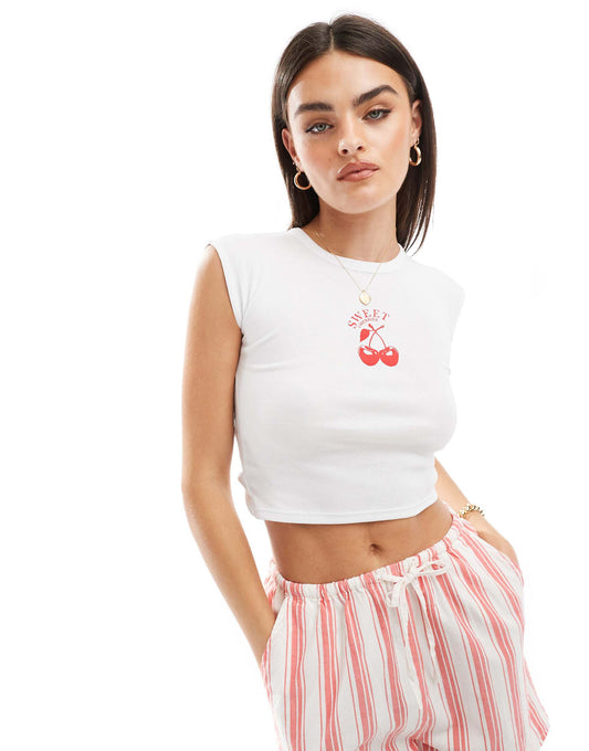 Cherry Tee With Open Back
