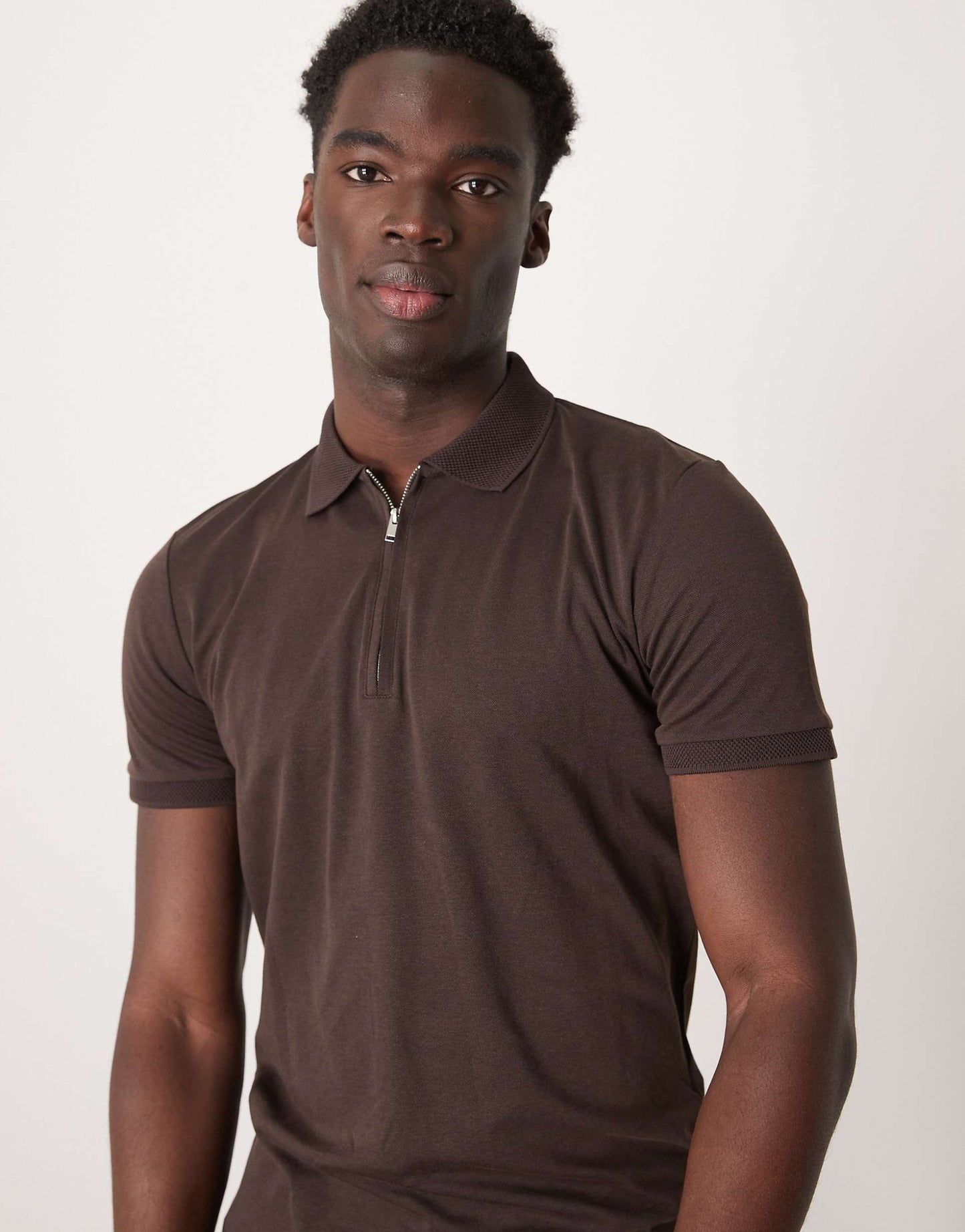 Polo Shirt With Half Zip