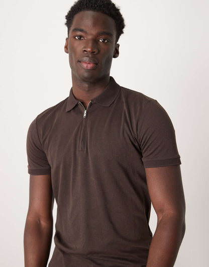 Polo Shirt With Half Zip