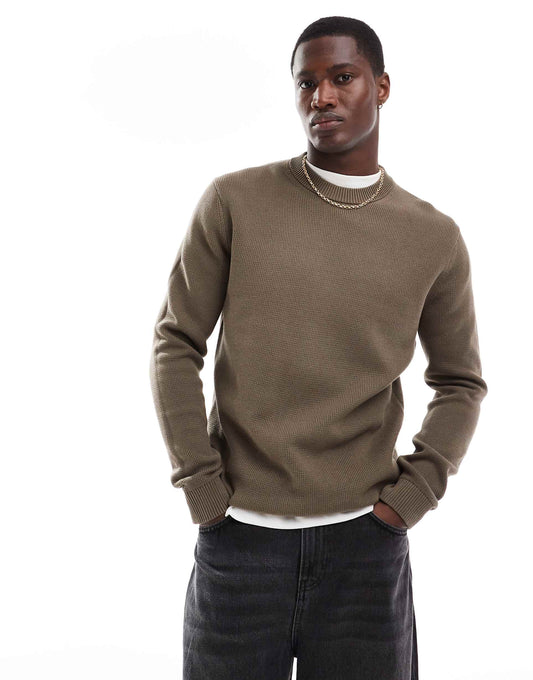 Knitted Crew Neck Jumper
