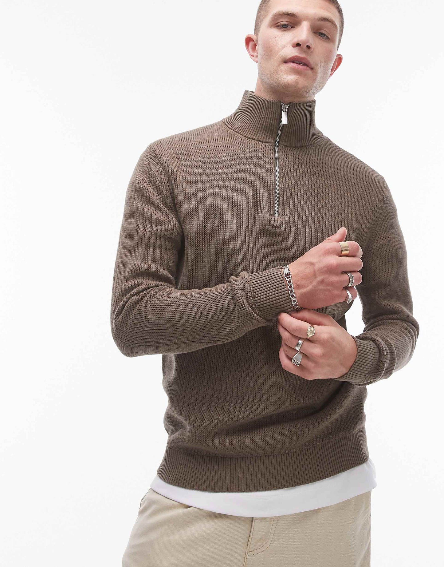 Knitted Half Zip Jumper