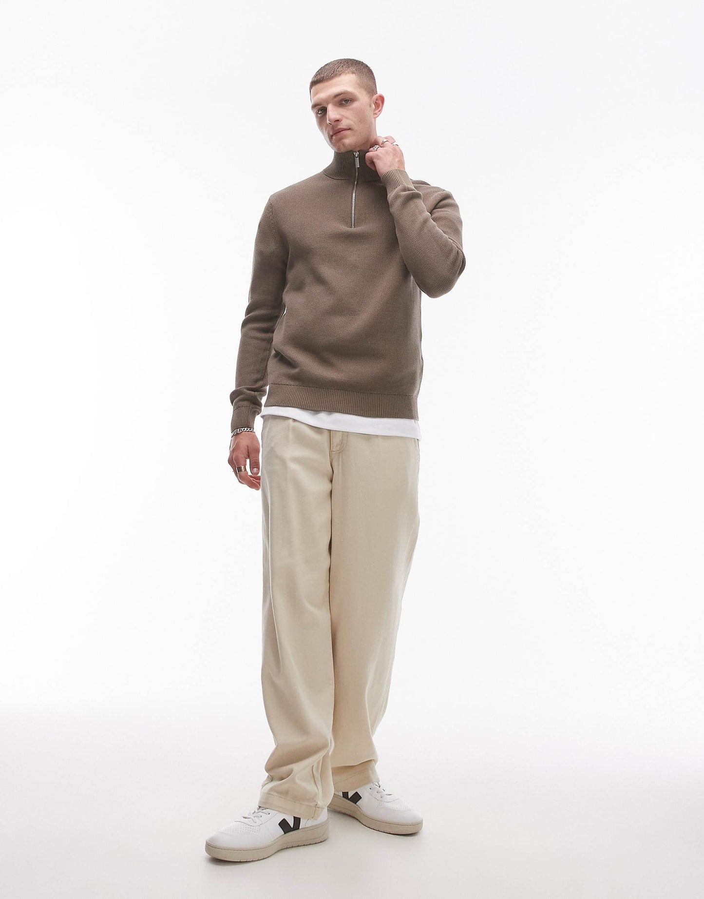 Knitted Half Zip Jumper