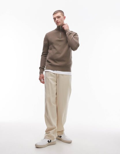 Knitted Half Zip Jumper