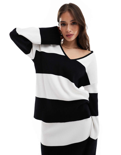 V Neck Oversized Jumper Co-Ord