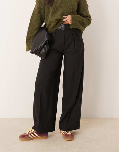 Belted Relaxed Tailored Trouser