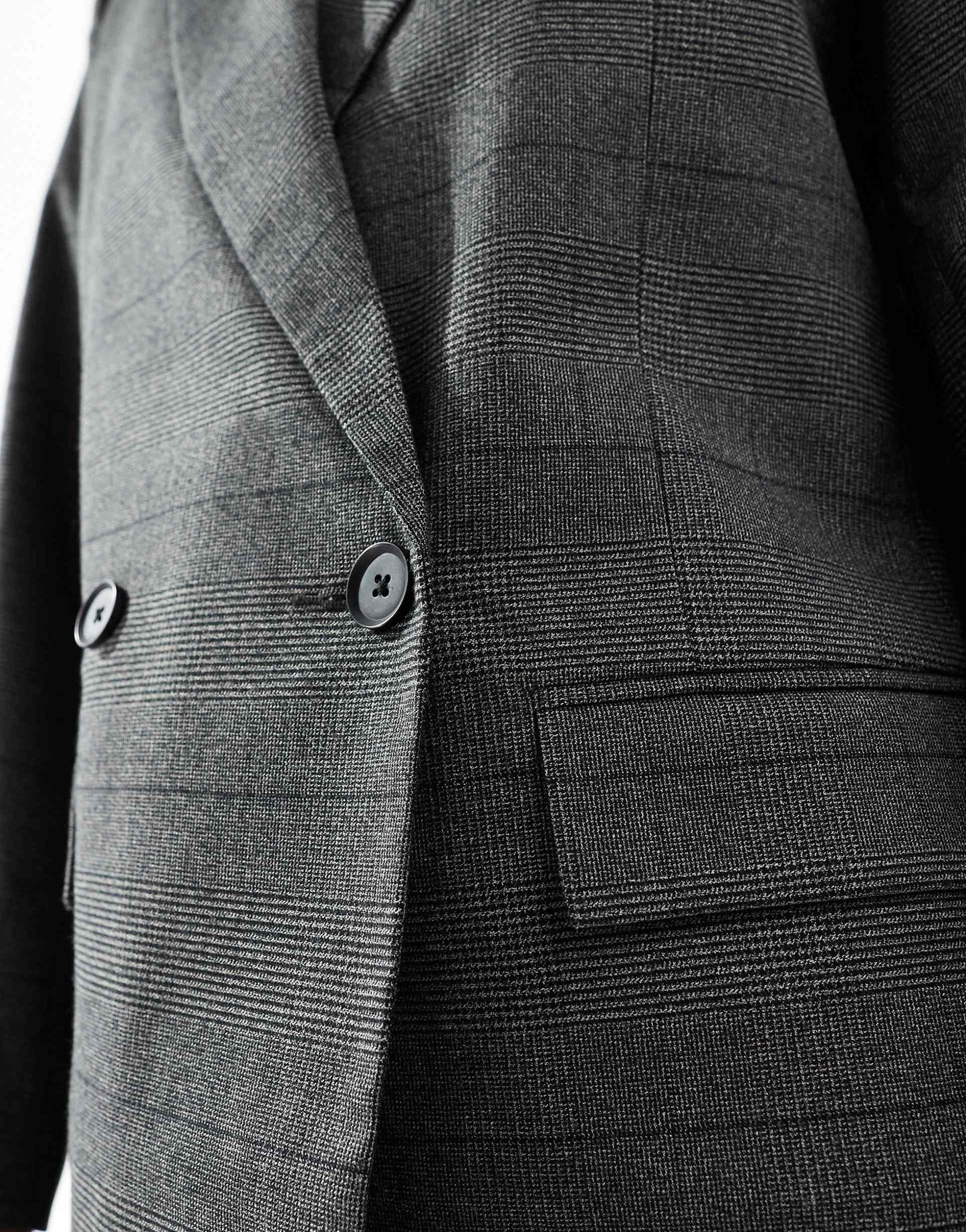 Double Breasted Check Blazer