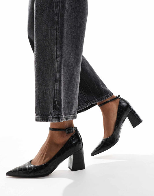 Security Mid Block Heeled Shoes