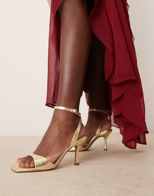 Hollow Barely There Heeled Sandals