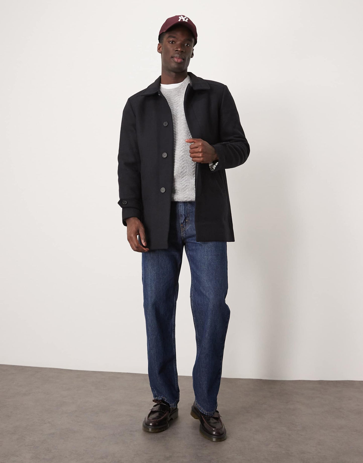 Reuben Overcoat With Funnel Neck