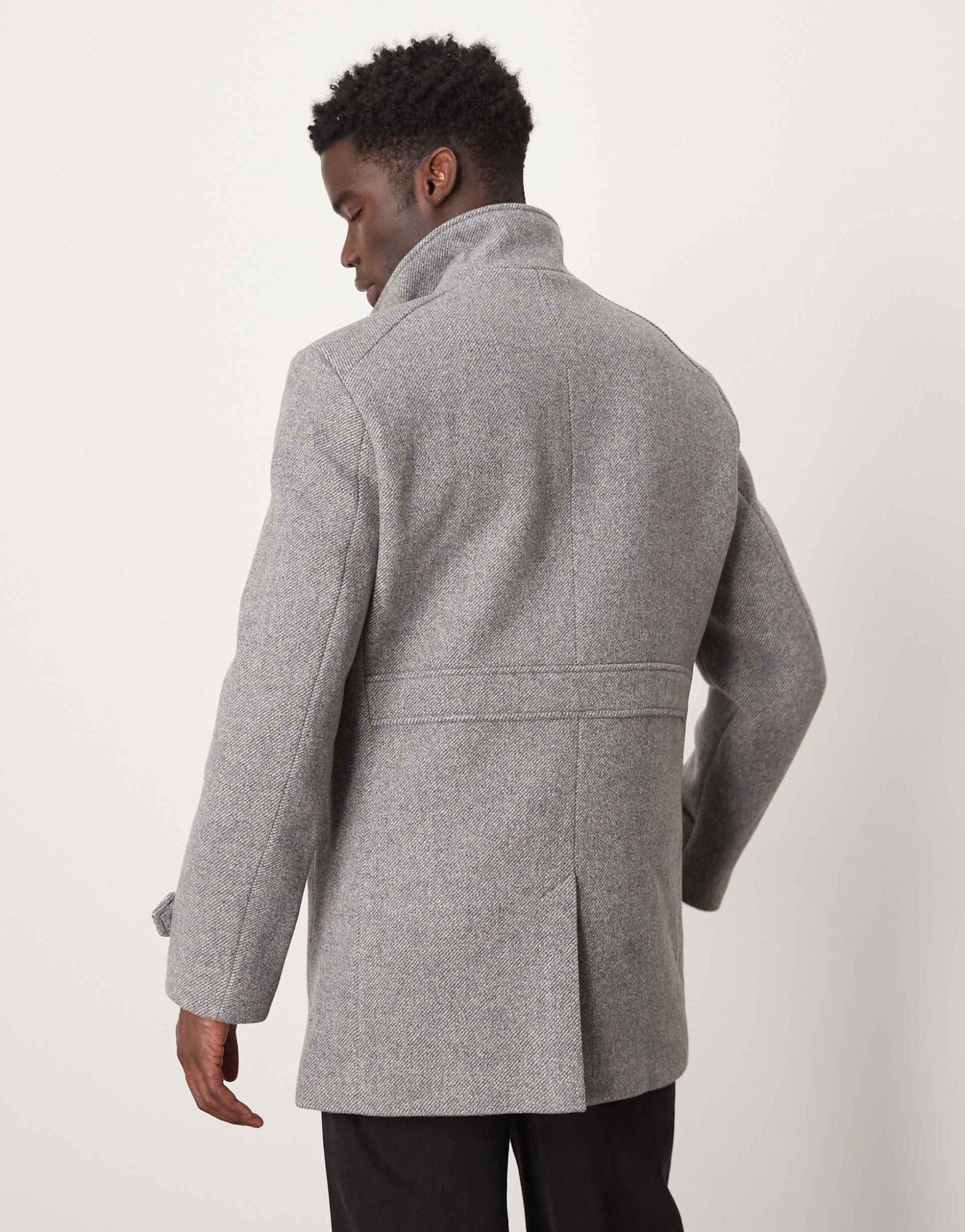 Reuben Overcoat With Funnel Neck