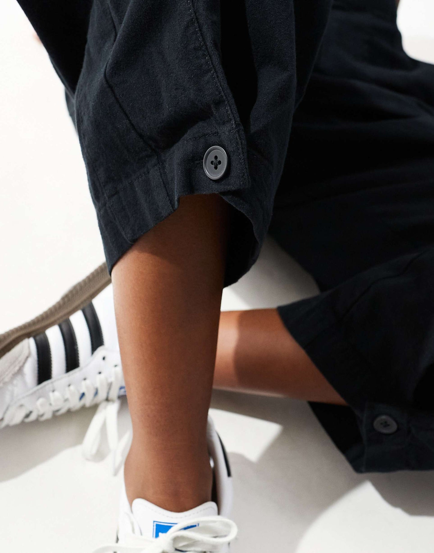 Flannel Barrel Leg Trousers