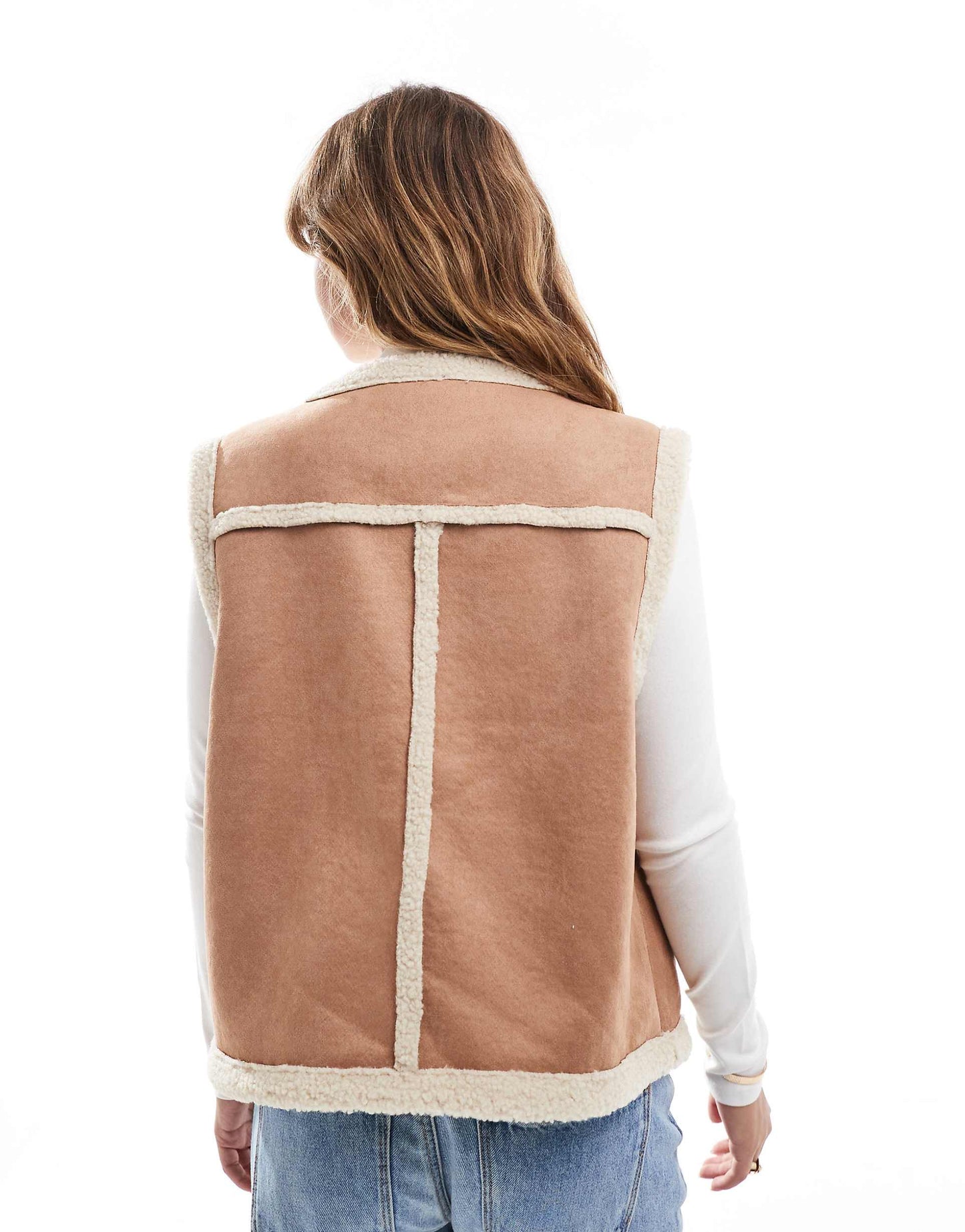 Borg Faux Suede Gilet