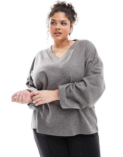 Curve Supersoft Oversized V Neck Jumper