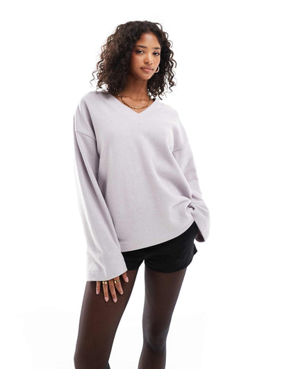 Supersoft Oversized V Neck Jumper