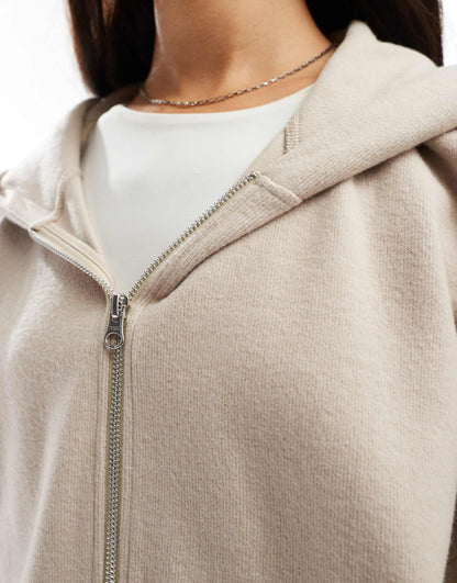 Supersoft Zip Through Oversized Hoodie